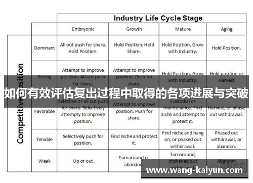 如何有效评估复出过程中取得的各项进展与突破