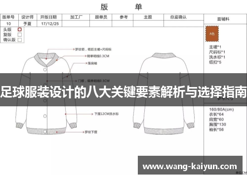 足球服装设计的八大关键要素解析与选择指南
